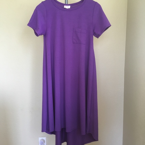 2/$25🌟LulaRoe Carly New Without Tags Solid Purple - Picture 1 of 4